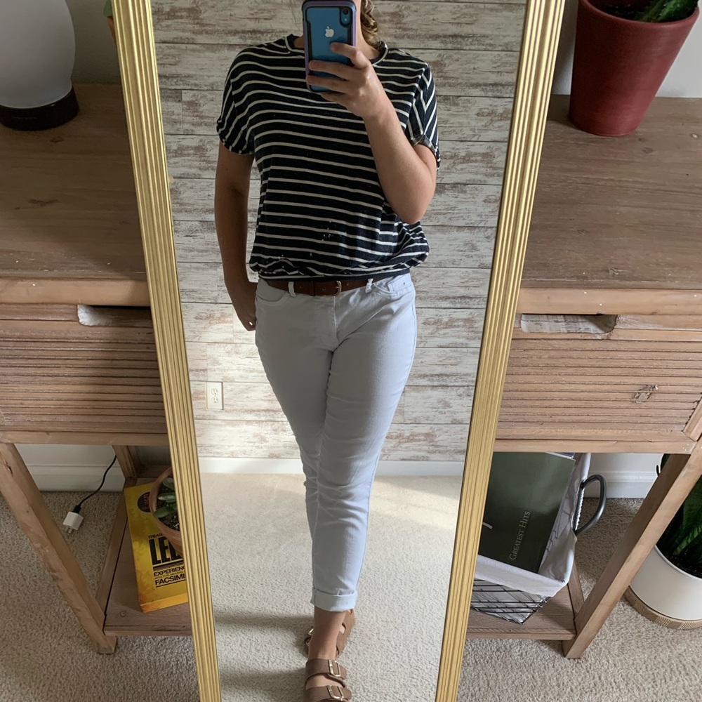 Zara striped short sleeve shirt.